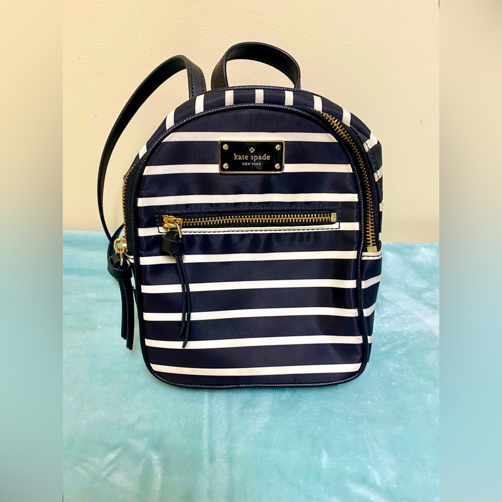 KATE SPADE Wilson Road French Stripe Mini Bradley Backpack